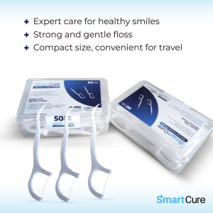Smart Cure Dental Floss Toothpick Interdental Cleaner Toothpick Flosser -50 pcs