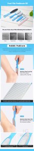MAYTTO Foot File Pedicure Kit Callus Remover Stainless Steel Pedicure Rasp Tools Feet Exfoliating Scrubber Heel Calluses File Scraping Foot Care Foot Scraper Pedicure Planer Tool Set for Dry and Wet Feet