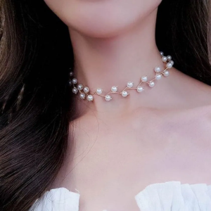 Pearl Necklace Women Jewelry Choker Trendy Pearl Neck Choker Necklaces for Women Simple New Collection Gold Color