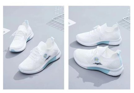 Women's flying white shoes leisure sports running tide shoes girls new spring and autumn Joker.
