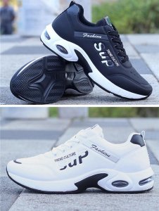 IELGY men's comfortable running breathable air cushion lace-up sneakers