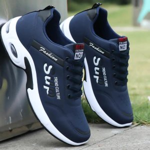 IELGY men's comfortable running breathable air cushion lace-up sneakers