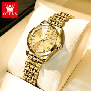 Olevs 9931 new luxury fashion stainless steel imported waterproof quartz movement wrist-watch for women