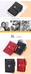 LouisWill Women's Wallet Simple Fashion Wallet For Women Purse Large Capacity Money Bag Multifunctional Clutch Wallet PU Leather Card Wallet Hasp Zipper