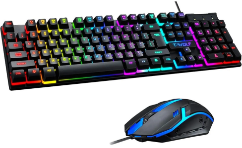 New Universal Wired Usb Gaming Keyboard Mouse Combo - Elevate Your Gaming Experience With Cutting-Edge Gear