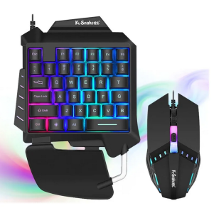 K-Snake Mobile Gaming RGB Keyboard & Mouse Combo set Black