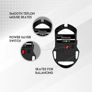 FANTECH RAIGOR III WG12 Stable 2.4Ghz Connection Wireless Mouse 2000 DPI Pixart Sensor Ambidextrous Design Portable Mice For Laptop PC Computer Gaming Gamer