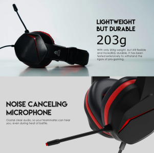 FANTECH MARS II HQ54 WIRED GAMING HEADSET FOR MULTI-PLATFORM COMPATIBILITY PC, XBOX, and PS, MOBILE, PC AND LAPTOP.