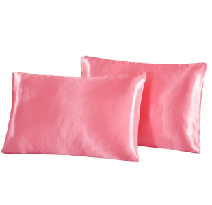 2-piece Pure Emulation Silk Satin Pillowcase Comfortable Pillow Cover Pillowcase For Bed Throw Single Pillow Covers