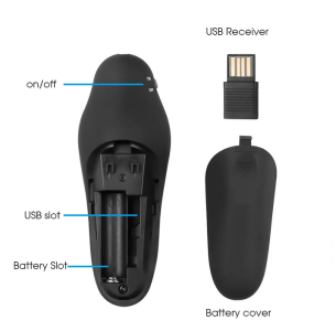 Kebidu 2.4G Wireless Presenter Pen Pointers USB RF Remote Control PPT Powerpoint Presentation