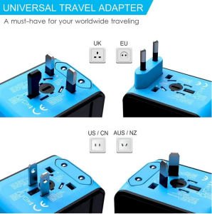 International Universal Travel Adapter 3 USB Type-C Outlet Converter Plug Power Adapter Plug Charger