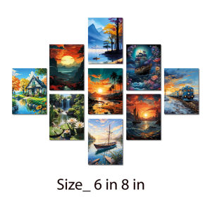 9Pcs/Set Flower Home Canvas Wall Painting Picture Living Room or Bedroom