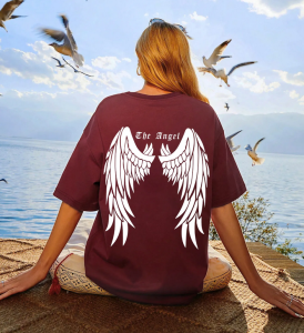 Dark Angel Wing Hot sale Graphic Printed T-Shirts For Women Loose Oversized Clothing Hip Hop Street Tshirt Cotton Short Sleeves