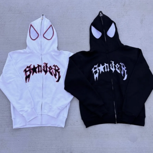 Y2k Emo Women Streetwear Hoodie Spider Punk Zip Up Hoodies Graphic Oversized Sweatshirt Gothic Harajuku Kpop Alt Men Clothes