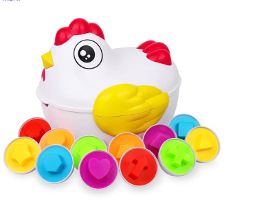 12 Matching Eggs Montessori Sensory Baby Toys Easter Eggs Chicken Colors Shapes Sorter Learning Educational Toy For Kids Gifts