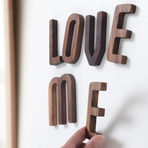 Small Size Letter Ornament Unpainted Wide Application Nordic Style Wooden Alphabet Block Diy Home Wall Decor