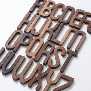 Small Size Letter Ornament Unpainted Wide Application Nordic Style Wooden Alphabet Block Diy Home Wall Decor
