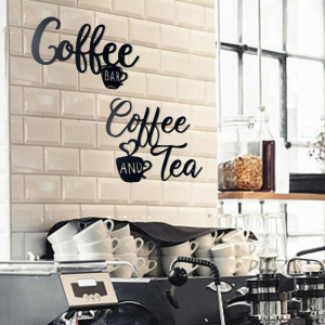 Coffee Signs For Coffee Bar 3d Metal Hanging Sign Coffee Station Cutout Letter Sign Beautiful Wall Art For Kitchen Coffee