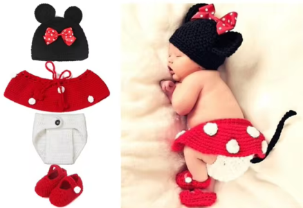 Baby animal costumes mouse Baby Newborn milestone Photo Props infant Hat Photography Birth celebration
