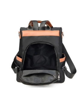 Modern Fashion Women Nylon Zipper Backpack Multi-pocket Large Capacity School Bag