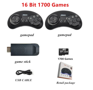 USB Video Game Console Built in 620 Classic Games AV Output Retro Portable TV GAME Console Wireless Gamepad