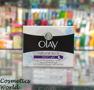 Olay Natural Aura All in One Radiance Night Cream with Mulberry Extract - 50g (Thailand)