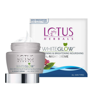 LOTUS HERBALS WHITEGLOW Skin Whitening & Brightening Nourishing Night Crème 40g