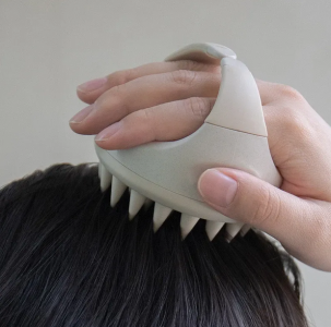 Scalp Brush Massager Sculp Scrubber Brush Wheat Straw Biodegradable Silicone Shampoo Brush Hair Scalp Massager For Hair Growth