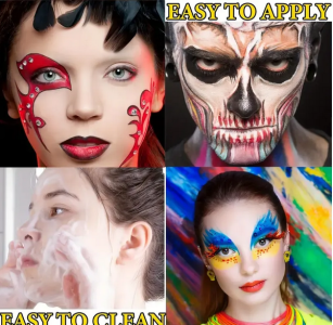 30G Water Solubility Monochromatic Body Paint Black And White Makeup Face Paint Halloween Party Waterproof Makeup Body Painting