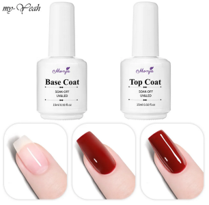 Myyeah Nail Art UV Gel Base Varnish Top Coat LED Lamp Light Cure Drying Soak Off Reinforce Salon Home DIY Manicure Design Tools Devices