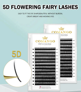 CoMango 5D Flora Lashes 0.07mm Easy Fan Eyelash Extensions Wholesales Premade Volume 12 Rows Natural Soft Lashes