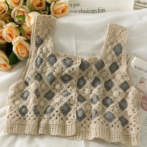Cardigan Sleeveless Cardigan Embroidery V-Neck Short Embroidered Vest Sleeveless V-Neck Waistcoat for Summer Casual Fashion Daily Wear Outdoor