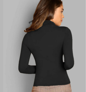Ladies High Neck Full Sleeve T-Shirt For Winter