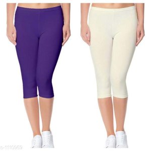 Alice Trendy Cotton Lycra Capris Combo Leggings