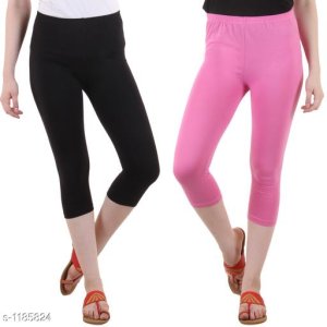 Trendy Casual Cotton Lycra Solid Women's Capris Vol 1