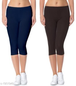 Myra Stylish Versatile Cotton Lycra Solid Women's Capris Combo Vol 3