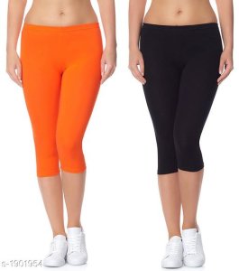 Myra Stylish Versatile Cotton Lycra Solid Women's Capris Combo Vol 3