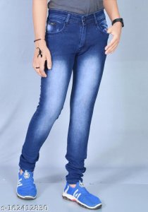 Men Cotton Blend Jeans