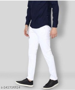 Men Denim White Jeans