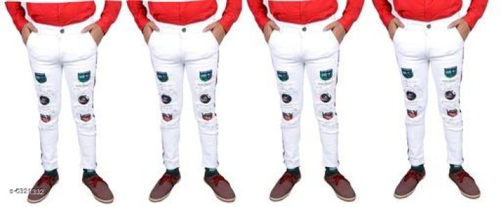 Men Cotton Blend Jeans