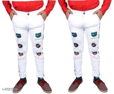 Men Cotton Blend Jeans