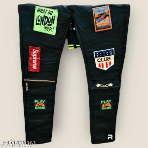 Men Denim Slim Fit Black Jeans
