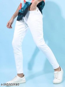 Men Denim White Jeans