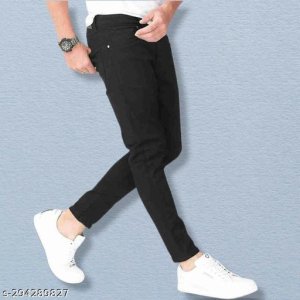 Men Polyester Slim Fit Jeans