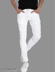Men Denim White Jeans