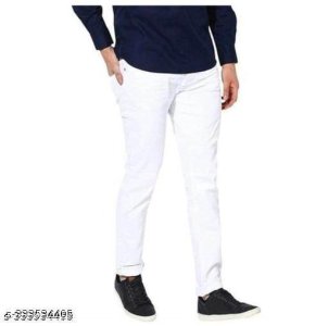 Men Denim White Jeans