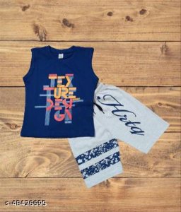 Pretty Stylish Boys Top & Bottom Sets