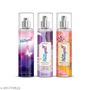 LAYER'R Wottagirl Body Splash Long Lasting Fragrance Pack of 3, For Women Body Spray  -  For Women (60 ml Each, Pack of 3)