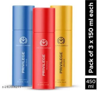 THE MAN COMPANY Men Set of 3 Privilege Body Sprays - 150 ml each