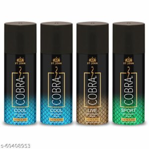 ST.JOHN Cobra Perfume Body Spray For Men & Women | 24 Hrs Long Lasting Deodorant Live & Cool 150 ml  Perfume Body Spray  (300 ml,  Pack of 2)